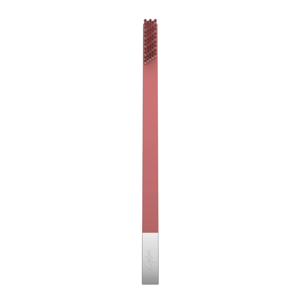 SLIM by Apriori pink & silver disposable toothbrush