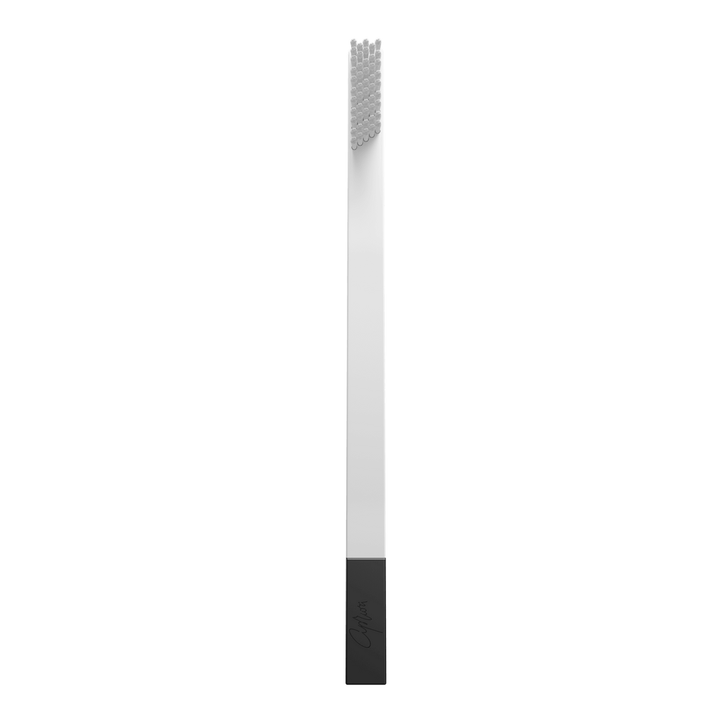 SLIM by Apriori white & black disposable toothbrush