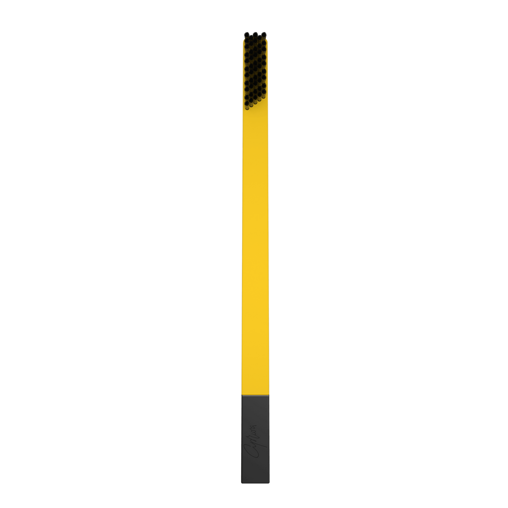 SLIM by Apriori yellow & black disposable toothbrush