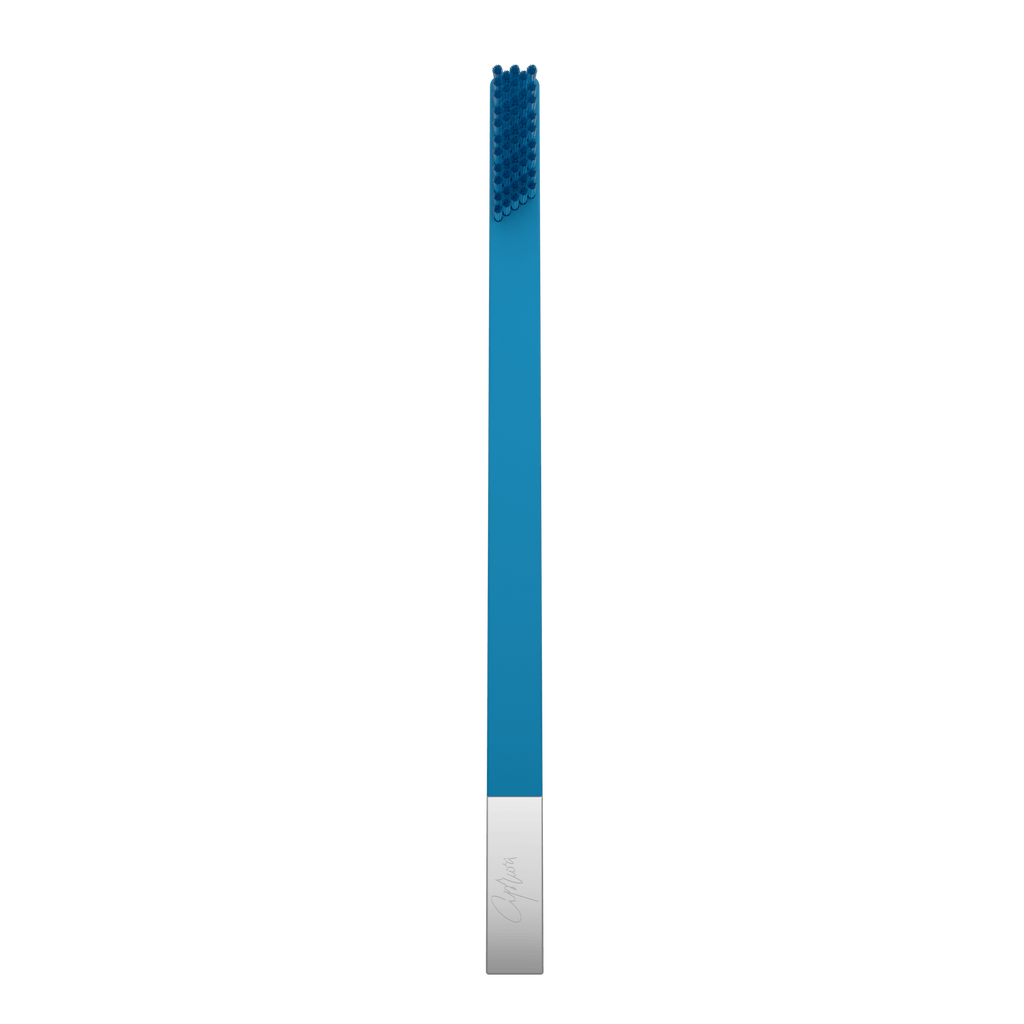 SLIM by Apriori blue & silver disposable toothbrush