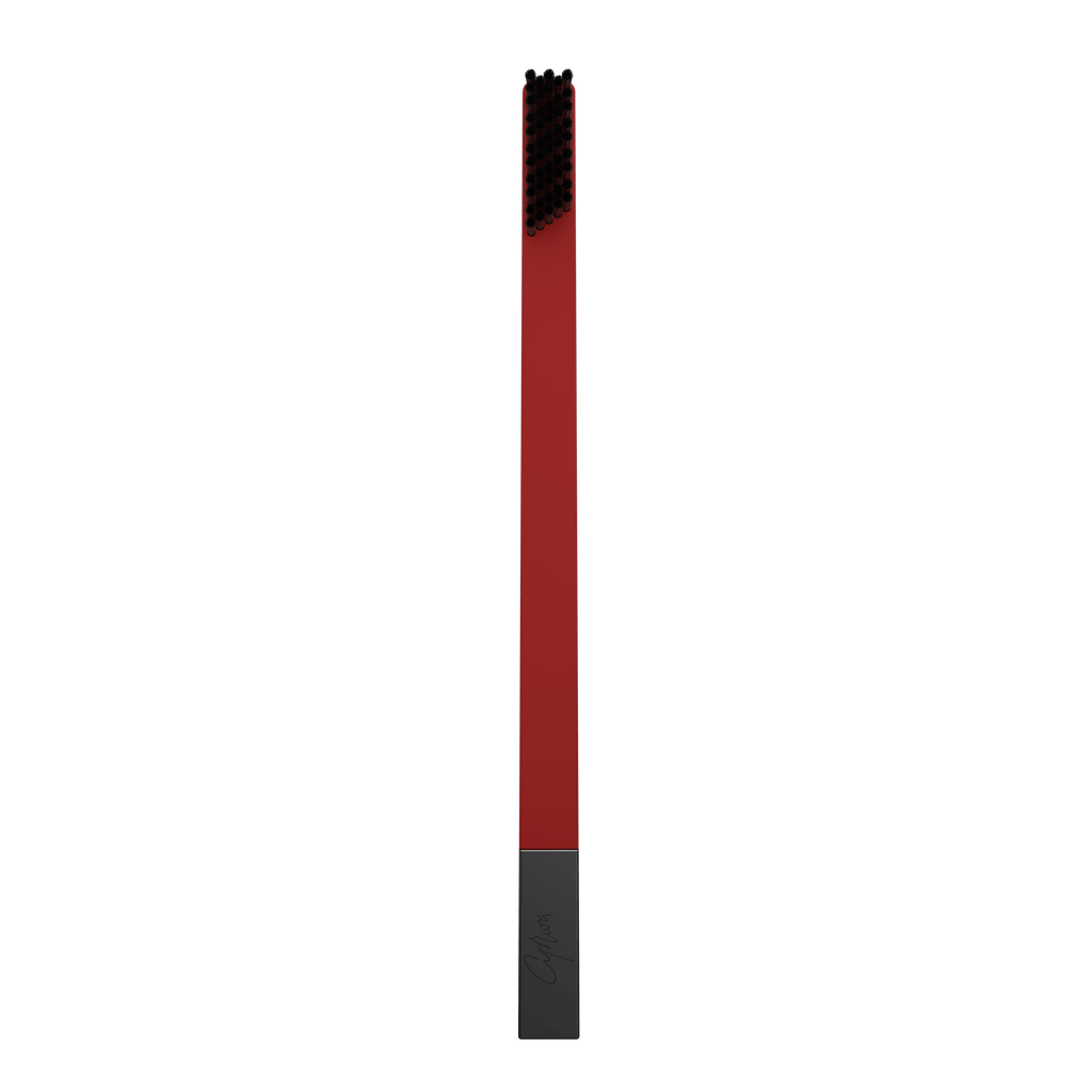 SLIM by Apriori red & black disposable toothbrush
