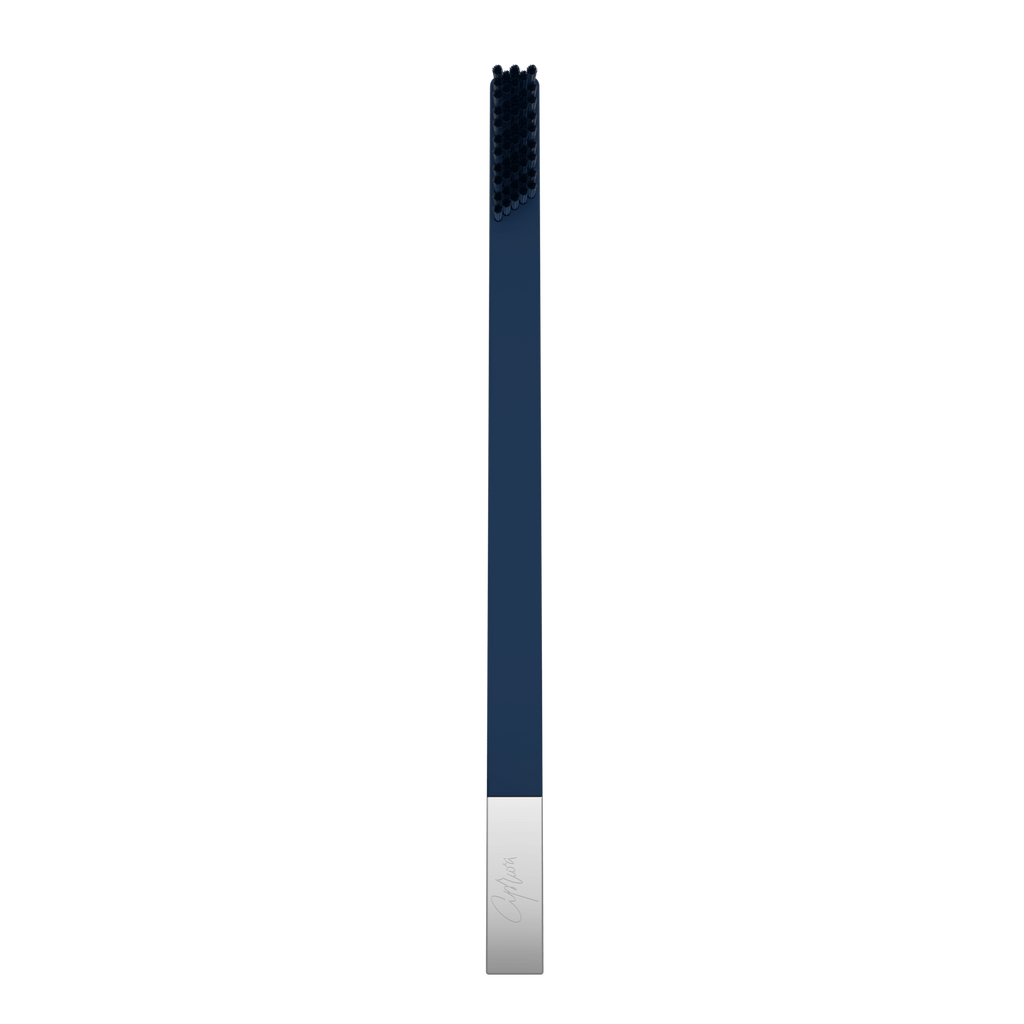SLIM by Apriori sapphire & silver disposable toothbrush