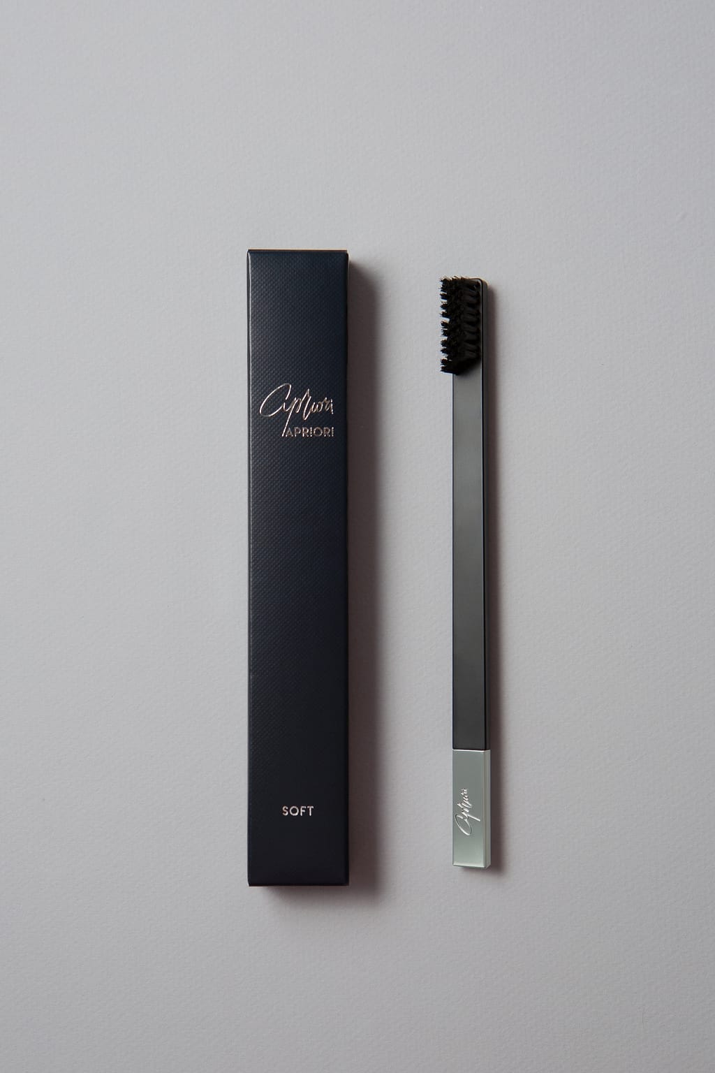 Black Silver designer toothbrush SLIM by Apriori