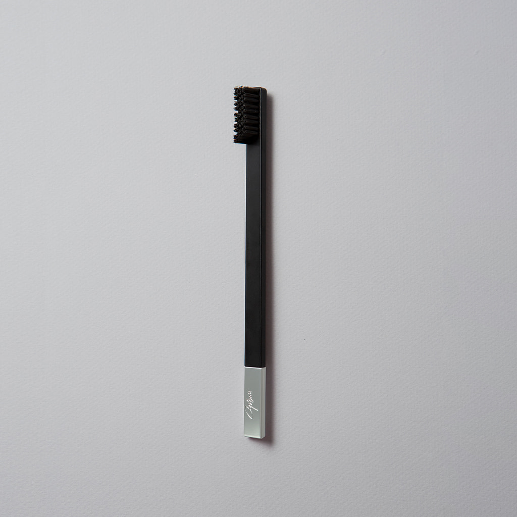 Black Silver designer toothbrush SLIM by Apriori