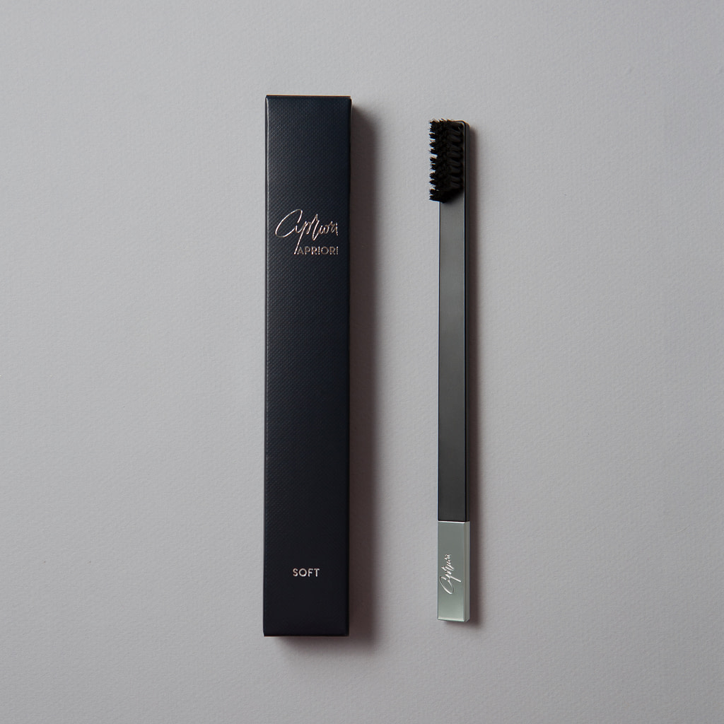 Black Silver designer toothbrush SLIM by Apriori