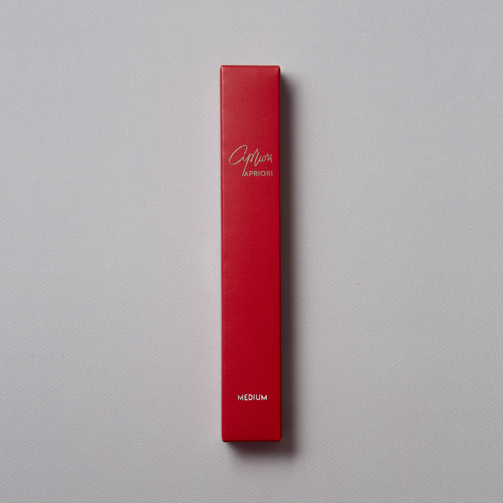 Carmine Red Silver designer toothbrush SLIM by Apriori