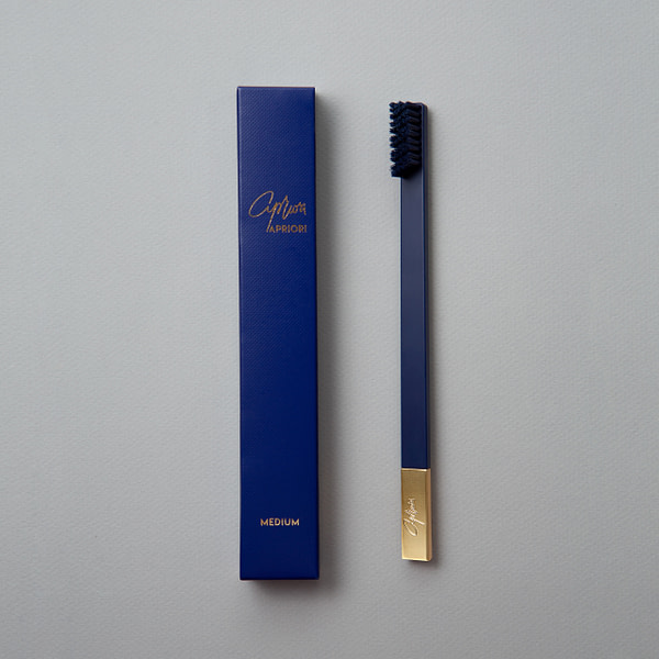 Sapphire Blue Gold designer toothbrush SLIM by Apriori
