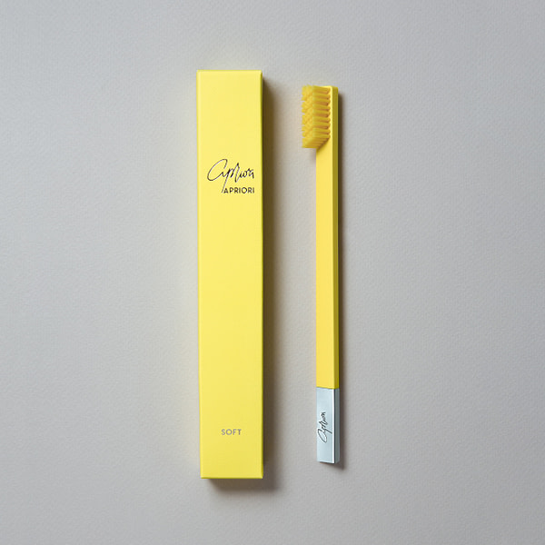 Sunflower Yellow Silver designer toothbrush SLIM by Apriori