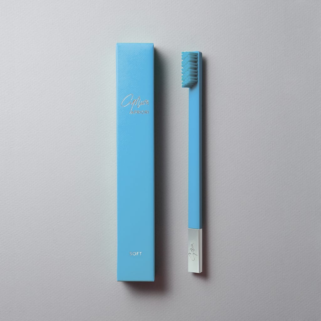 Peaceful Sky Silver designer toothbrush SLIM by Apriori